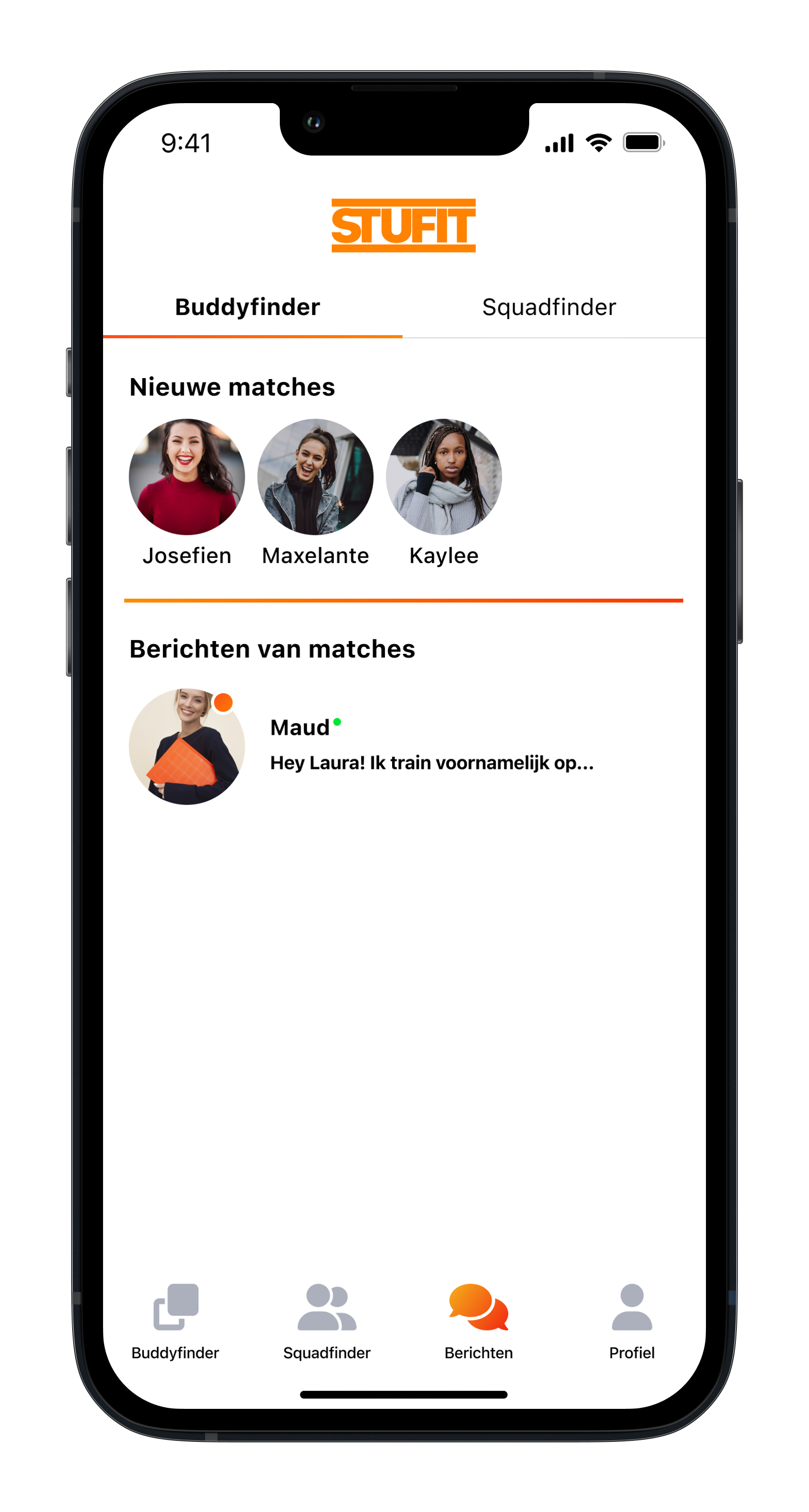 Buddyfinder - Chat overzicht